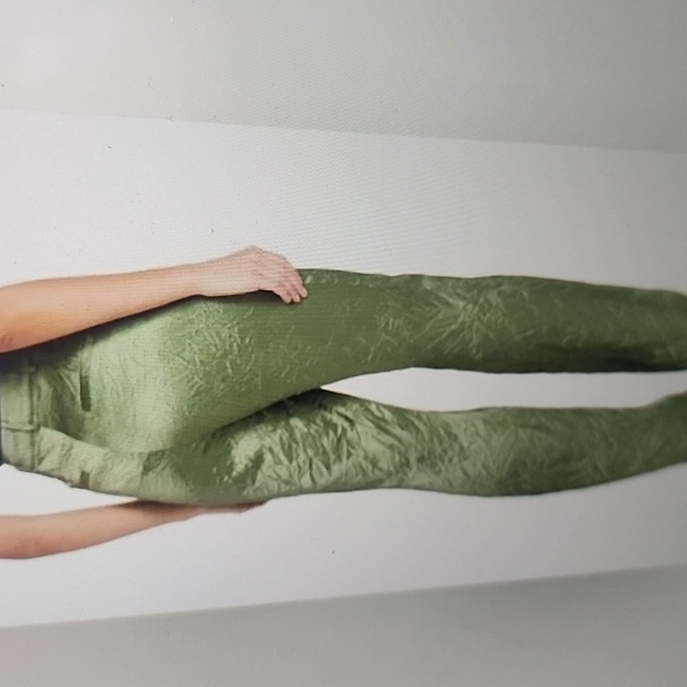 CINQ A SEPT KASID CRINKLED SATIN STRAIGHT LEG PANTS SIZE 8,10 - Picture 3 of 7